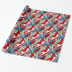 "Inside out" Abstraktes Design-Umhüllungspapier Geschenkpapier
