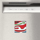 "Inside Out" - Abstraktes Kunstmagazin Magnet (In Situ (Geschirrspüler))
