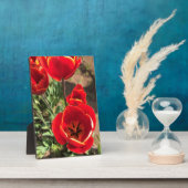 Inside Red Tulips Fotoplatte (Seite)