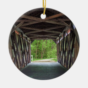 Inside Sandy Creek Bridge Hillsboro Missouri Keramik Ornament