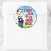 Inside Voice Runder Aufkleber (Tasche)