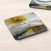 Inside White Lilies Personal Wedding Getränkeuntersetzer (Linke Seite)