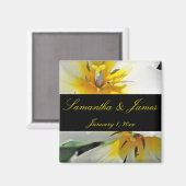 Inside White Lilies Personal Wedding Magnet (Vorderseite/Rückseite)