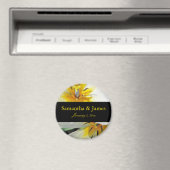 Inside White Lilies Personal Wedding Magnet (In Situ (Geschirrspüler))