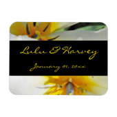 Inside White Lilies Personal Wedding Magnet (Horizontal)