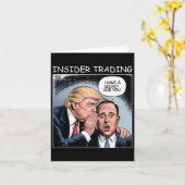 Insider Trading Trump - Funny Karte (Gelbe Blume)