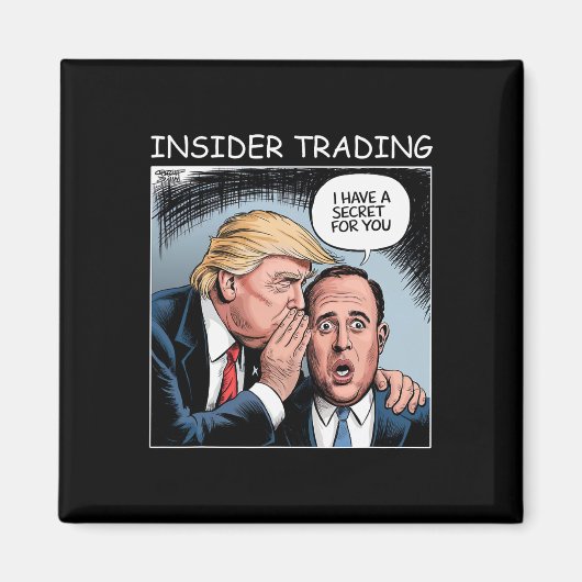 Insider Trading Trump - Funny Magnet (Vorne)
