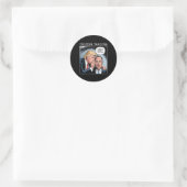 Insider Trading Trump - Funny Runder Aufkleber (Tasche)