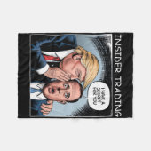 Insider-Trading Trump - Lustig Fleecedecke (Vorderseite (Horizontal))