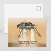 InSight Landing auf Mars Postkarte (Vorne/Hinten)