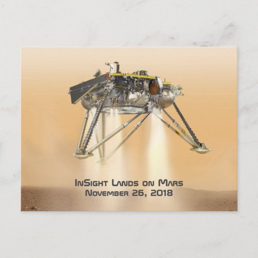InSight Landing auf Mars Postkarte (Vorderseite)