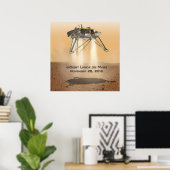 InSight Landing on Mars Poster (Heimbüro)