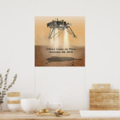 InSight Landing on Mars Poster (Küche)