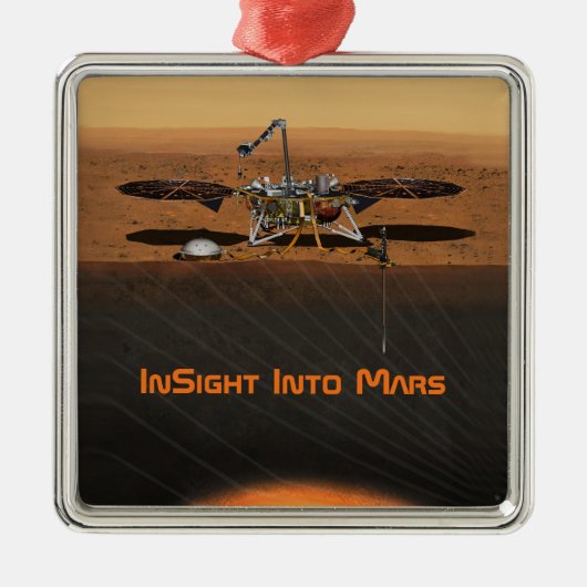 InSight Mars Lander Mission Ornament Aus Metall (Vorne)