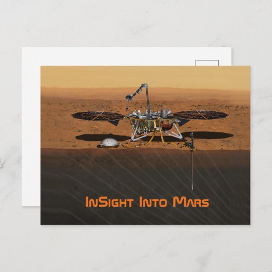 InSight Mars Lander Mission Postkarte (Vorne/Hinten)
