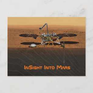 InSight Mars Lander Mission Postkarte