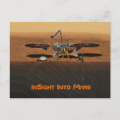 InSight Mars Lander Mission Postkarte (Vorderseite)