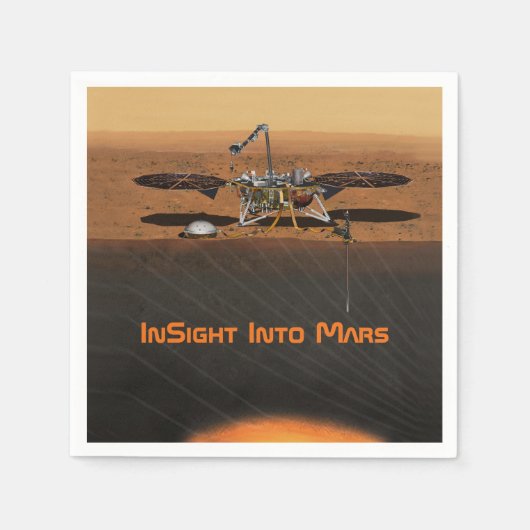 InSight Mars Lander Mission Serviette (Vorderseite)