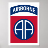 Insignia Military Veteran der 82. Im Flugzeug Abte Poster (Vorne)