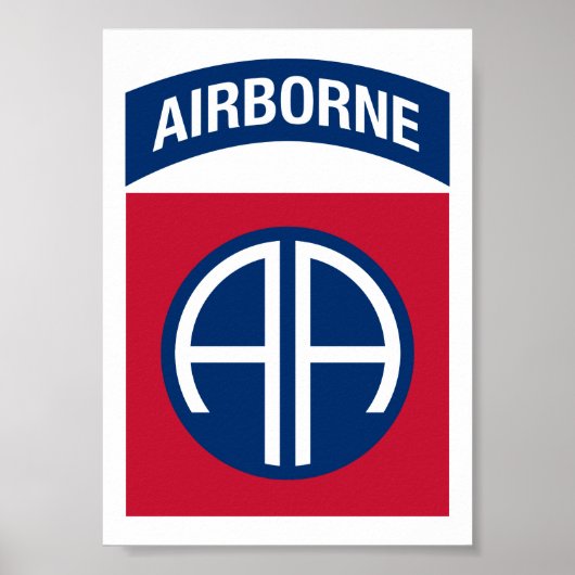 Insignia Military Veteran der 82. Im Flugzeug Abte Poster (Vorne)