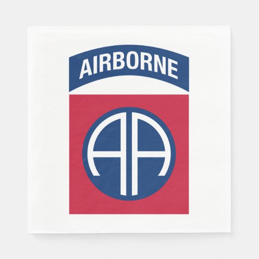 Insignia Military Veteran der 82. Im Flugzeug Abte Serviette (Vorderseite)