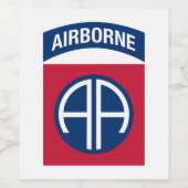 Insignia Military Veteran der 82. Im Flugzeug Abte Weinetikett (Einzelnes Label)