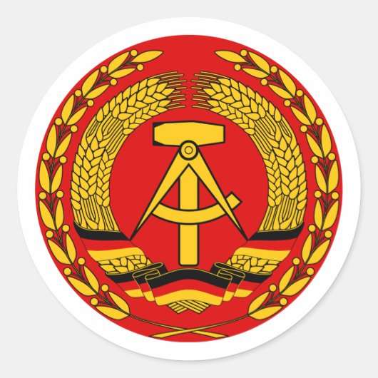 Insignien der Volksmarine Runder Aufkleber (Vorderseite)