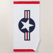 Insignien des 2. Weltkriegs für USAF-Luftfahrzeuge Strandtuch (Vorderseite)