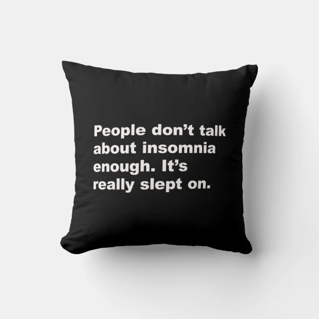 Insomnia Pub Witty Sleep Spaß Kissen (Vorderseite)