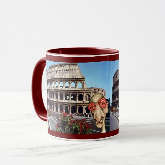 Insomniac besichtigt Rom Colisseum Tasse (Vorderseite Links)