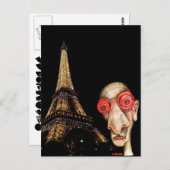 Insomniac besucht den Eiffelturm Postkarte (Vorne/Hinten)