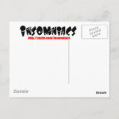 Insomniac besucht den Eiffelturm Postkarte (Rückseite)