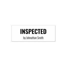 INSPECTED by Inspector's Name  Business Template Permastempel