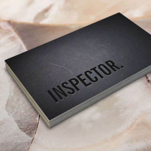 Inspector Dark Minimalistisch Black Bold Visitenkarte
