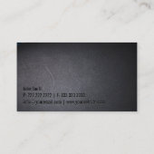 Inspector Dark Minimalistisch Black Bold Visitenkarte (Rückseite)