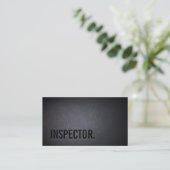 Inspector Dark Minimalistisch Black Bold Visitenkarte (Stehend Vorderseite)