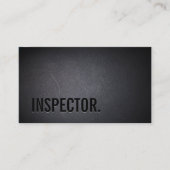 Inspector Dark Minimalistisch Black Bold Visitenkarte (Vorderseite)