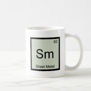 Inspektion - Blech-lustiges Chemie-Element-Symbol Kaffeetasse