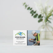 Inspektion des Solarmoduls | Zuhause-Energy-Logo Visitenkarte (Stehend Vorderseite)