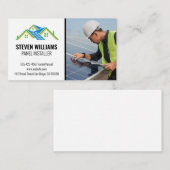 Inspektion des Solarmoduls | Zuhause-Energy-Logo Visitenkarte (Vorne/Hinten)