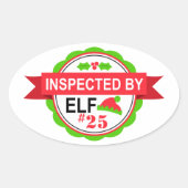 Inspektion durch Elf Ovaler Aufkleber (Vorderseite)