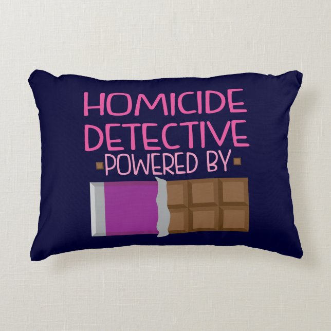Inspektor der Mordkommission-Schokoladen-Geschenk Zierkissen (Vorderseite)