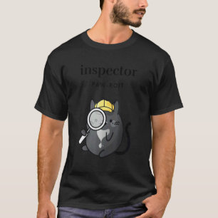 Inspektor Pawroit Damen Detektivkatze mit Lupe T-Shirt