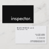 Inspektor Visitenkarte (Vorne/Hinten)
