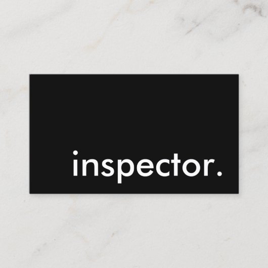 Inspektor Visitenkarte (Vorderseite)