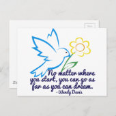 Inspiration Abschluss Quote Dream Big Postkarte (Vorne/Hinten)