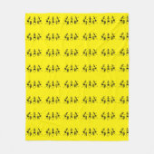 Inspiration, afrikanische Kunst Niedlich gelb Fleecedecke (Vorderseite)