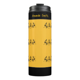 Inspiration, afrikanische Kunst Niedlich orange Thermosbecher