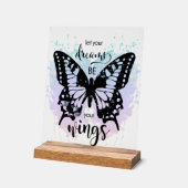 Inspiration Alltägliche Schmetterlingsträume Acrylschild (Winkel)