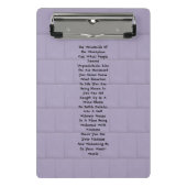 Inspiration am Arbeitsplatz Mini Klemmbrett (Vorderseite)